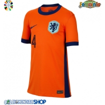 Maglie da calcio Olanda Virgil van Dijk #4 Prima Maglia Femminile Europei 2024 Manica Corta